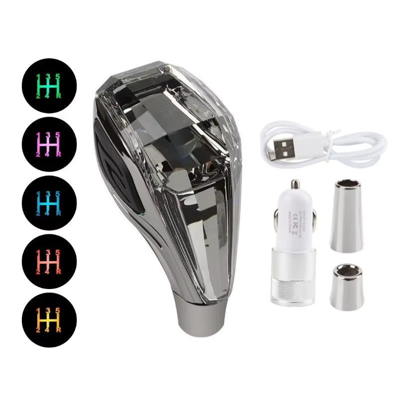 Pomo de Cambios LED Crystal — Iluminación 7 Colores — Universal Manual y Automático