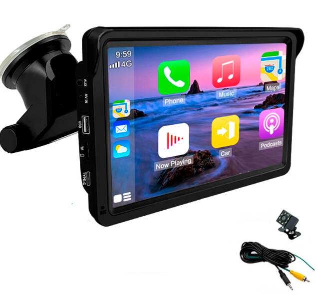 Dispositivo Tork Forge Android Auto conectado al puerto USB del auto con celular vinculado