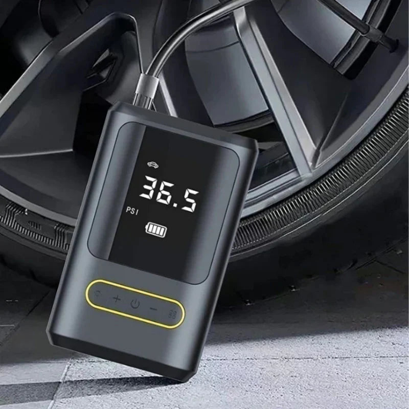 Bomba de Aire Eléctrica Portátil Digital Inalámbrica 150 PSI con Batería Recargable para Auto, Moto y Bicicleta