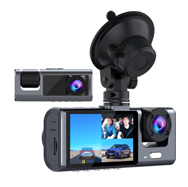 Cámara Vehicular Doble 360° con Visión Nocturna Multi Drive