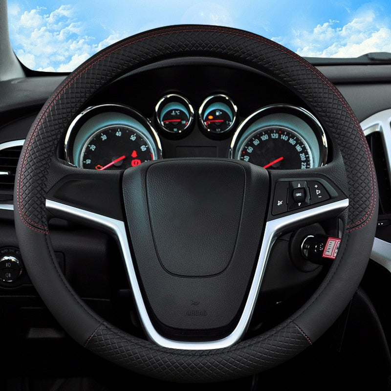 Funda Bicolor para Volante en Cuero PU Antideslizante