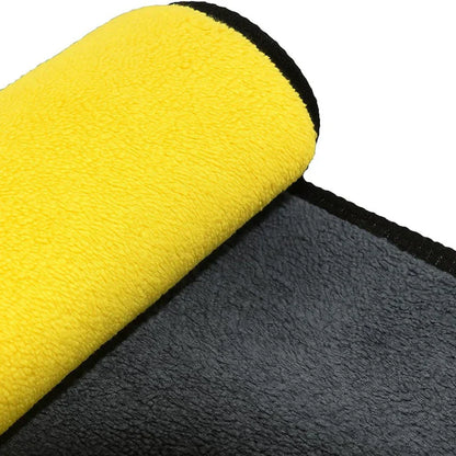 Kit de 3 Paños de Microfibra Reversibles 30x40cm 400 GSM para Secado Automotor