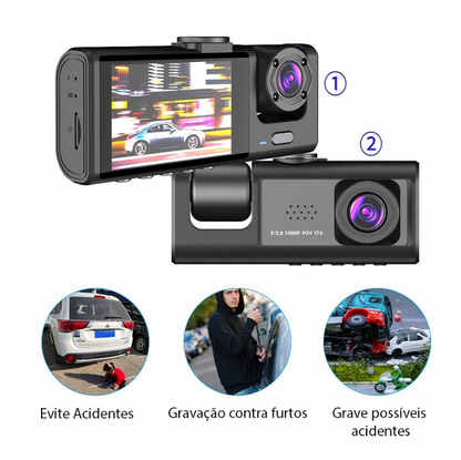 Cámara Vehicular Doble 360° con Visión Nocturna Multi Drive