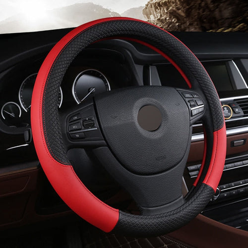 Funda Bicolor para Volante en Cuero PU Antideslizante