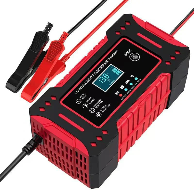 Cargador Inteligente de Baterías Automotrices 12V con Display Digital LCD