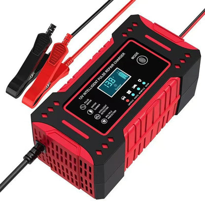 Cargador Inteligente de Baterías Automotrices 12V con Display Digital LCD