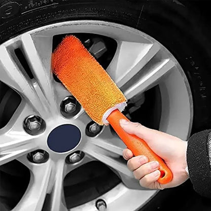 Cepillo Automotor de Microfibra para Limpieza Detallada de Llantas y Aros