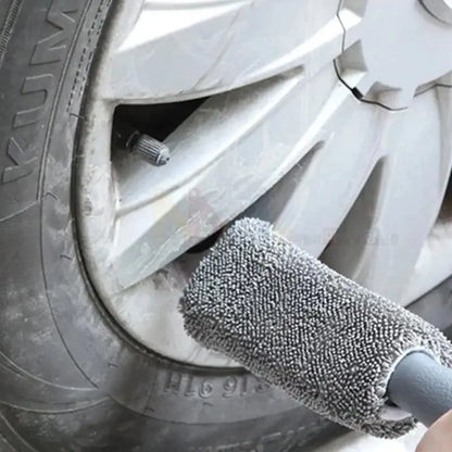Cepillo Automotor de Microfibra para Limpieza Detallada de Llantas y Aros