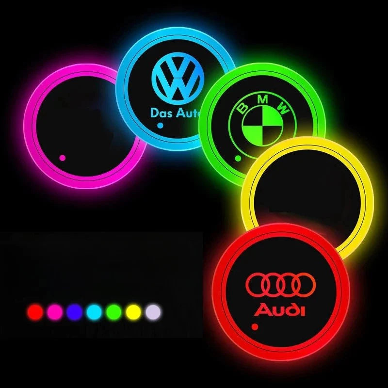 Portavasos LED Automotriz 7 Colores | Tork Forge