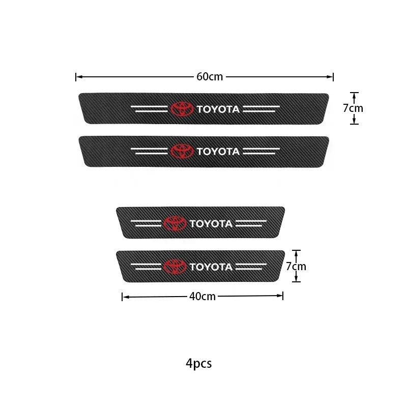Zócalo Protector de Puerta 4D Fibra de Carbono TORK-FORGE para Auto – Protección Premium Antirayones