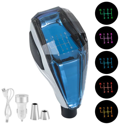 Pomo de Cambios LED Crystal — Iluminación 7 Colores — Universal Manual y Automático