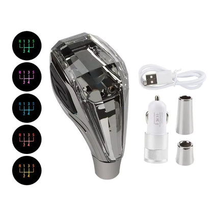 Pomo de Cambios LED Crystal — Iluminación 7 Colores — Universal Manual y Automático