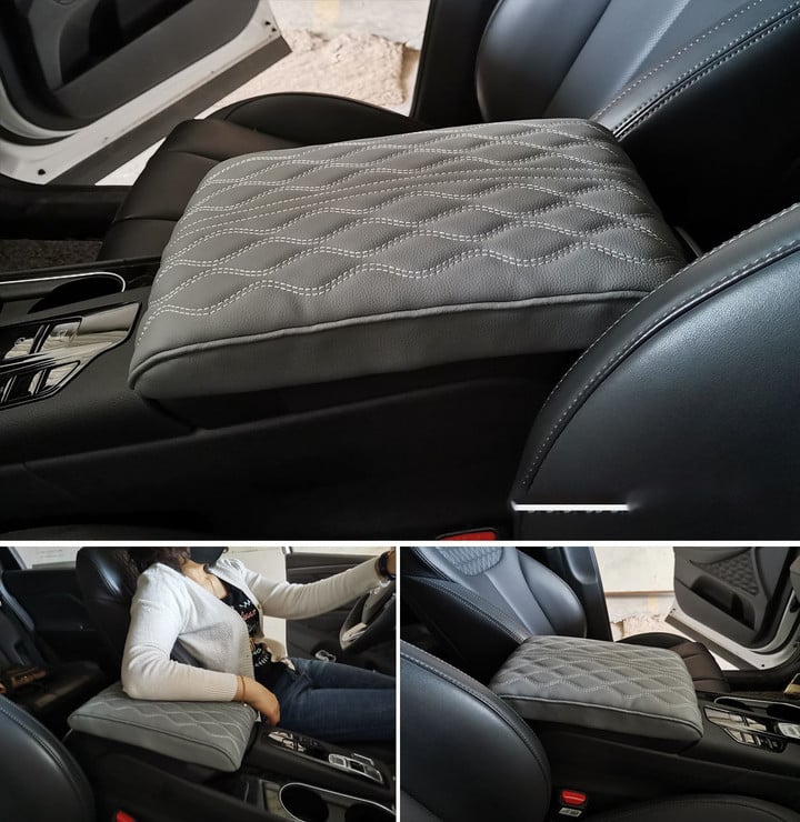 Funda Acolchonada de Cuero para Apoyabrazo Universal